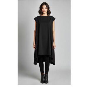 MM6 Maison Martin Margiela Flowy Tunic, Black, Women's Size 42, (Large)